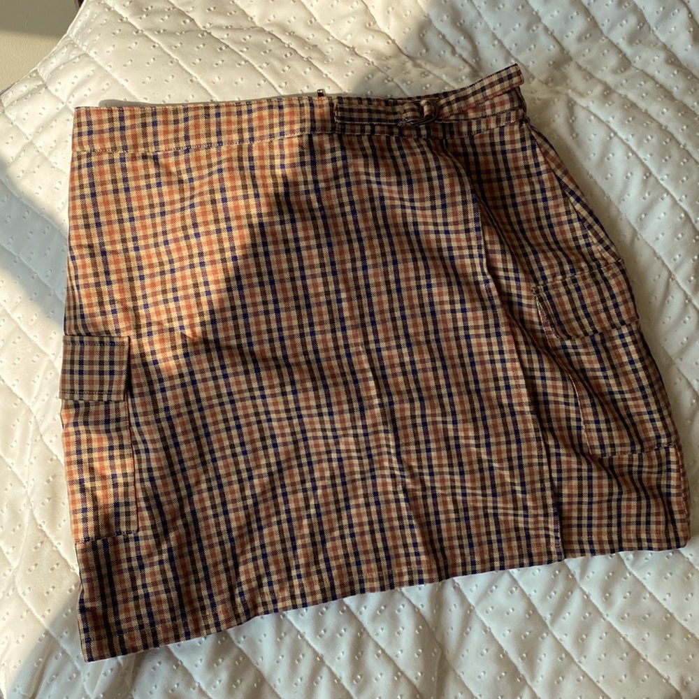 Dark Academia Fall Plaid Skirt